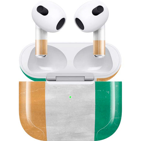 Ivory Coast Flag Distressed Apple AirPods (3rd Gen 2021) Skin